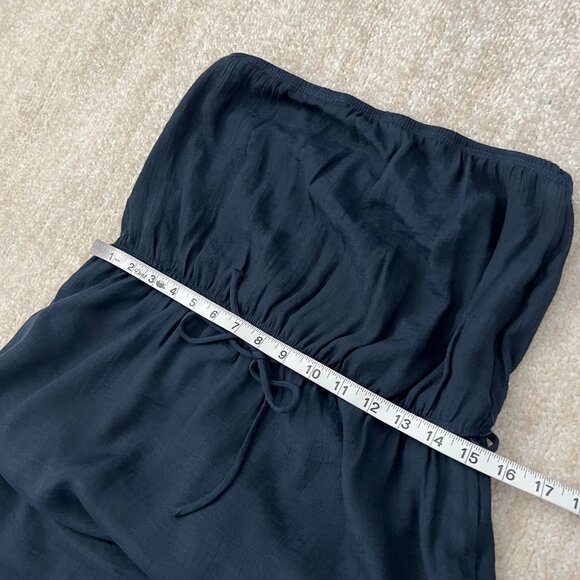 Andrea Missy Blue Boho Strapless Summer Maxi Dress L - Picture 7 of 11